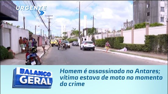 Homem é assassinado no Antares; vítima estava de moto no momento do crime