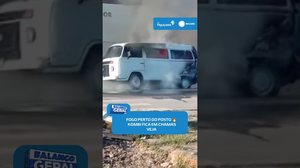 🔥Kombi pega fogo perto de posto de combustíveis em Nova Satuba #BalançoGeralAL