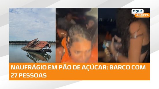 Barco com 27 pessoas naufraga em Pão de Açúcar; cresce número de ocorrências náuticas