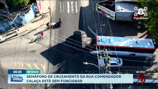 Semáforo de cruzamento da Rua Comendador Calaça está sem funcionar