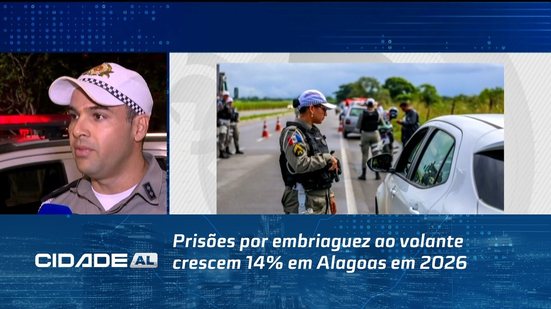 Prisões por embriaguez ao volante crescem 14% em Alagoas em 2026