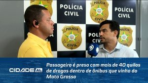 Passageiro é preso com mais de 40 quilos de drogas dentro de ônibus que vinha do Mato Grosso