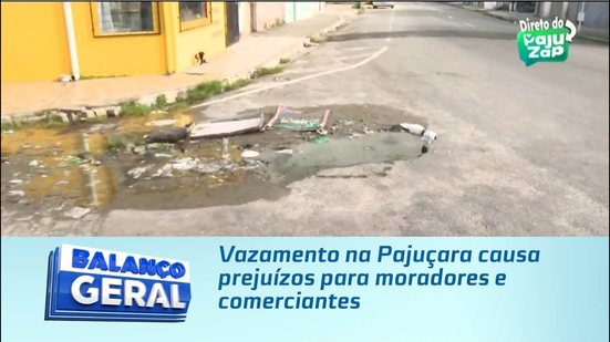 Vazamento na Pajuçara causa prejuízos para moradores e comerciantes
