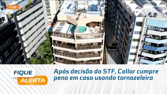 Após decisão do STF, Collor cumpre pena em casa usando tornozeleira