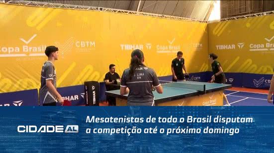 Mesatenistas de todo o Brasil disputam a competição até o próximo domingo