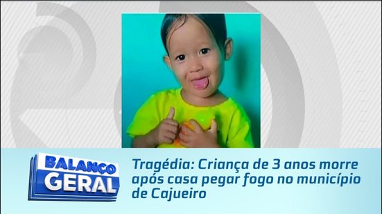 Tragédia: Criança de 3 anos morre após casa pegar fogo no município de Cajueiro