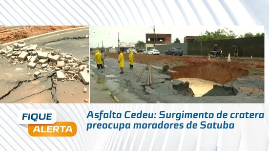 Asfalto Cedeu: Surgimento de cratera preocupa moradores de Satuba