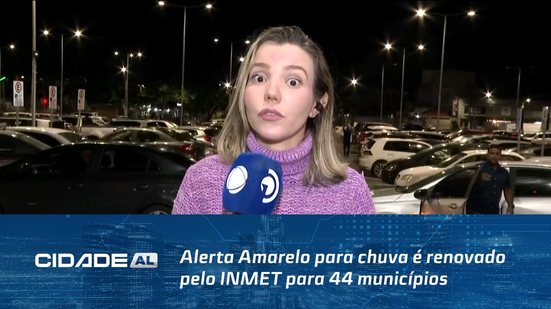 Em Alagoas: Alerta Amarelo para chuva é renovado pelo INMET para 44 municípios