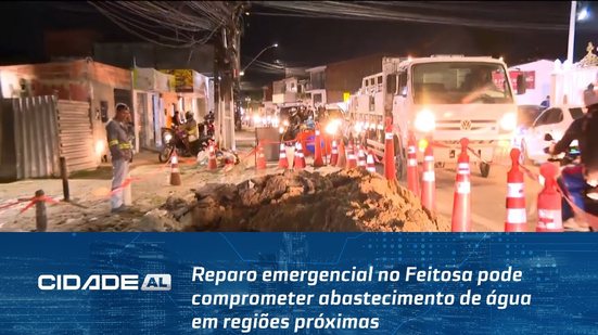 Reparo emergencial no Feitosa pode comprometer abastecimento de água em regiões próximas