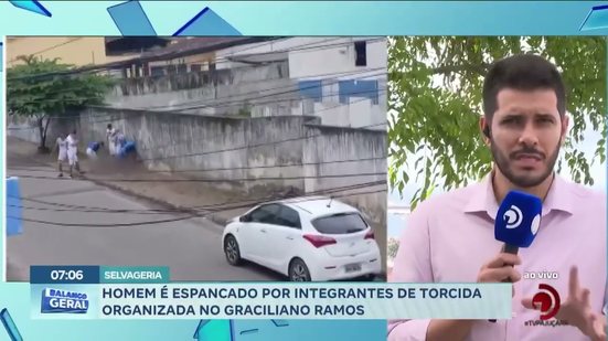 Homem é espancado por integrantes de torcida organizada no Graciliano Ramos