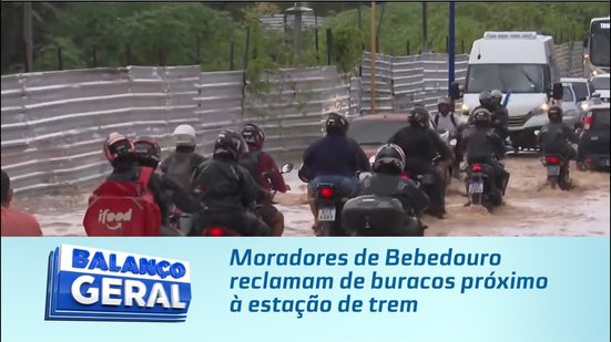 Moradores de Bebedouro reclamam de buracos próximo à estação de trem