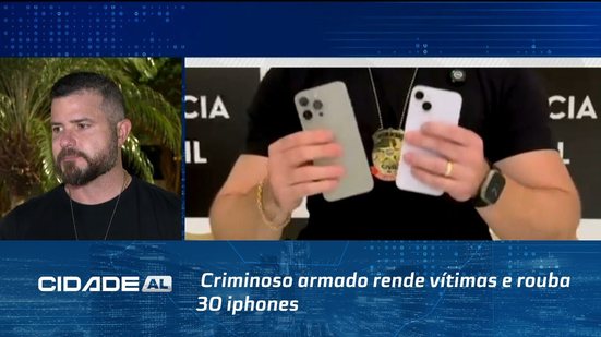 Criminoso armado rende vítimas e rouba 30 iphones em Jacarecica