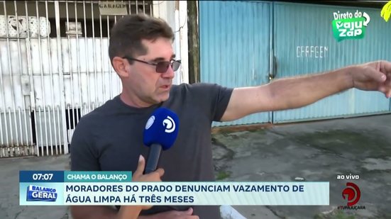 Moradores do Prado denunciam vazamento de água limpa há três meses