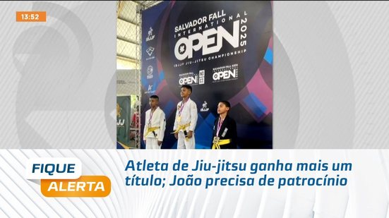 Atleta de Jiu-jitsu ganha mais um título; João precisa de patrocínio