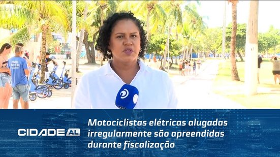 Motocicletas elétricas alugadas irregularmente são apreendidas durante fiscalização