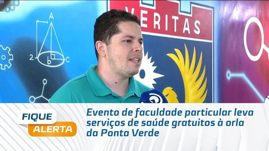 Evento de faculdade particular leva serviços de saúde gratuitos à orla da Ponta Verde