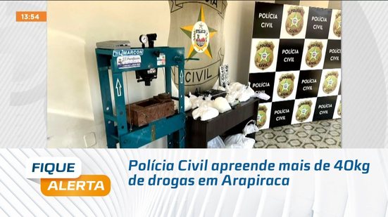 Polícia Civil apreende mais de 40kg de drogas em Arapiraca