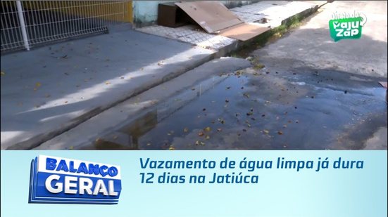 Vazamento de água limpa já dura 12 dias na Jatiúca