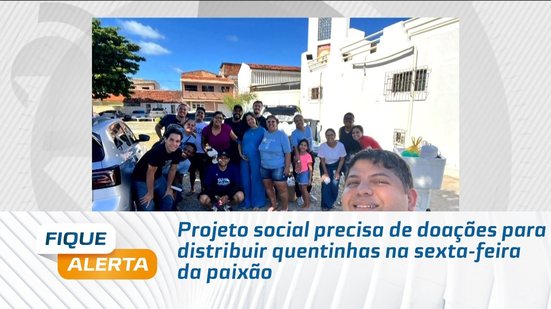 Projeto social precisa de doações para distribuir quentinhas na sexta-feira da paixão