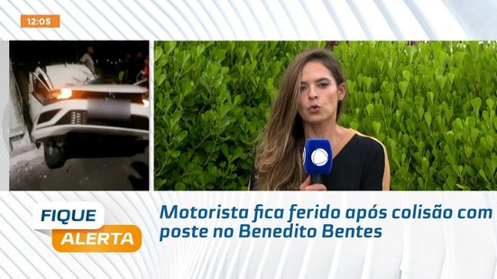 Motorista fica ferido após colisão com poste no Benedito Bentes