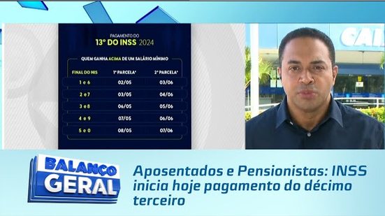 Aposentados e Pensionistas: INSS inicia hoje pagamento do décimo terceiro