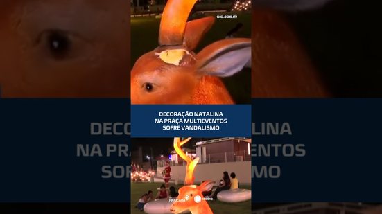 VANDALISMO: decoração natalina da orla sofre ataques de vandalismo em Maceió #CidadeAL