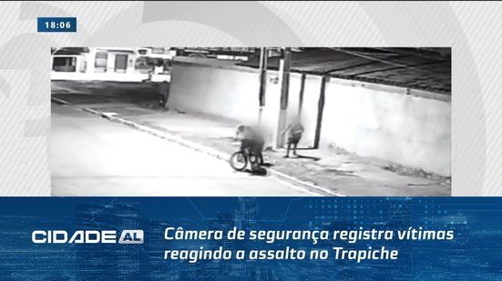 Câmera de segurança registra vítimas reagindo a assalto no Trapiche