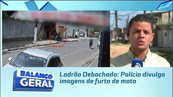 Ladrão Debochado: Polícia divulga imagens de furto de moto