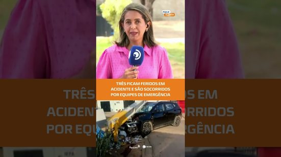 Batida deixa três feridos em e mobiliza socorro no local Rotados Milagres #FiqueAlerta