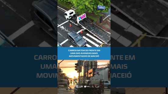 🚨Batida de frente na Fernandes Lima deixa veículos destruídos durante a madrugada #BalançoGeralAL