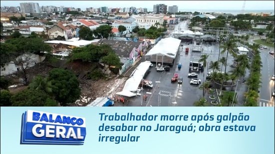 Trabalhador morre após galpão desabar no Jaraguá; obra estava irregular