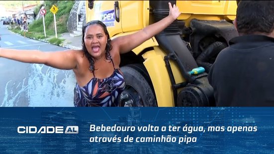 Bebedouro volta a ter água, mas apenas através de caminhão pipa