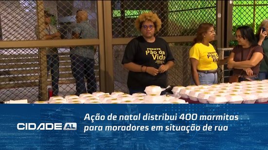 Ação de natal distribui 400 marmitas para moradores em situação de rua