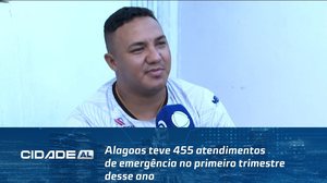 Alagoas teve 455 atendimentos de emergência no primeiro trimestre desse ano