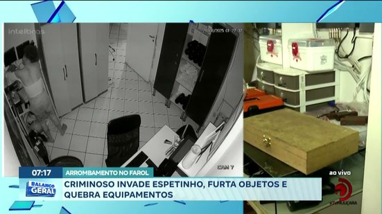 Arrombamento no Farol: Criminoso invade espetinho, furta objetos e quebra equipamentos