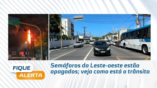 Semáforos da Leste-oeste estão apagados; veja como está o trânsito