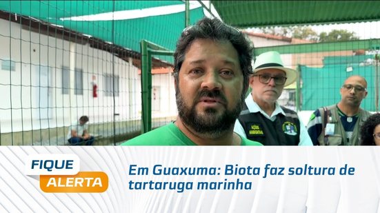 Em Guaxuma: Biota faz soltura de tartaruga marinha