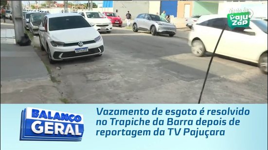 Vazamento de esgoto é resolvido no Trapiche da Barra depois de reportagem da TV Pajuçara