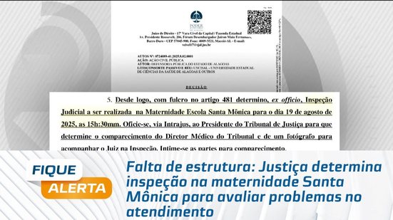 Justiça determina inspeção na maternidade Santa Mônica para avaliar problemas no atendimento