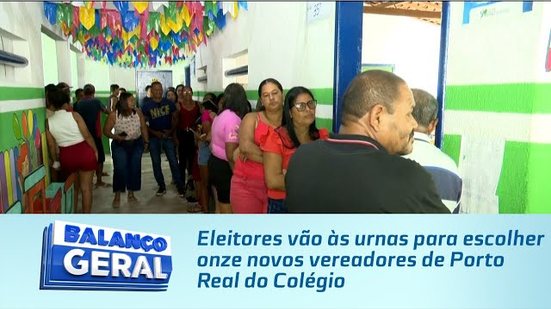 Eleitores vão às urnas para escolher onze novos vereadores de Porto Real do Colégio