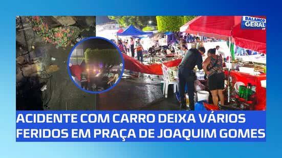 🚨 Carro atinge pessoas e deixa vários feridos em praça de Joaquim Gomes