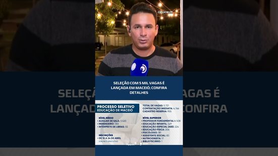 Oportunidade! Mais de 5 mil vagas na rede municipal de ensino #CIdadeAL