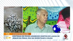 Centenas de peixes aparecem mortos em lagoa de Jequiá da Praia; IMA vai investigar a causa