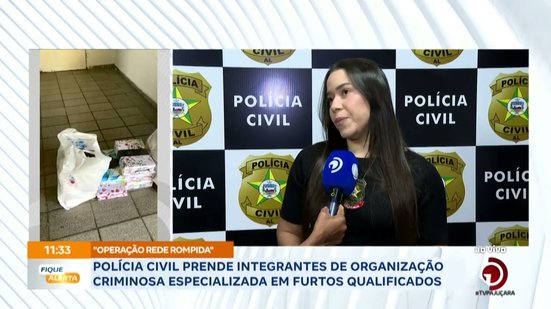 Polícia Civil prende integrantes de organização criminosa especializada em furtos qualificados