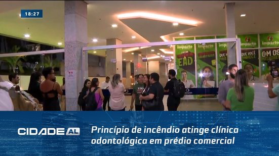 Trânsito Travado no Farol: Princípio de incêndio atinge clínica odontológica em prédio comercial