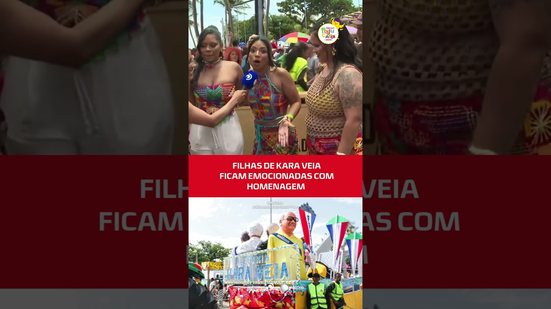 Filhas de Kara Véia se emocionam com homenagem ao pai no bloco #PintoDaMadrugada 🐣 #CarnavalPajuçara