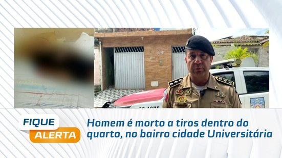 Homem é morto a tiros dentro do quarto, no bairro cidade Universitária