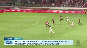 Adeus invencibilidade: CRB perde de 4 x 2 para o vitória da Bahia pela Copa do Nordeste