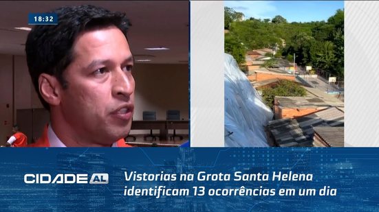 Trabalho Preventivo: Vistorias na Grota Santa Helena identificam 13 ocorrências em um dia