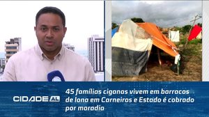 45 famílias ciganas vivem em barracos de lona em Carneiros e Estado é cobrado por moradia